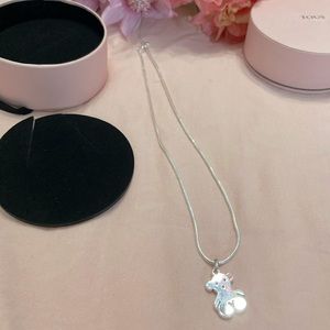 Silver TOUS Necklace with Bear Pendant